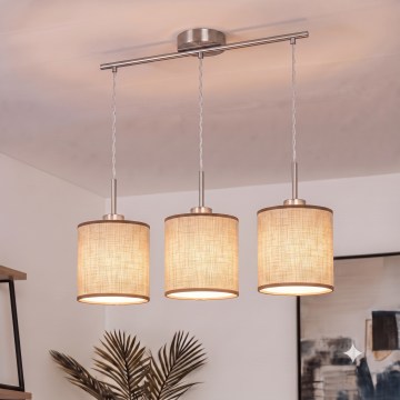 Brilagi - LED liustra ant laido NUBILA 3xE27/60W/230V ruda