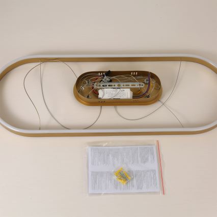 Brilagi - LED liustra ant laido PONDIE LED/44W/230V 80x30 cm auksinė