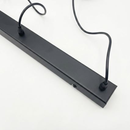 Brilagi - LED liustra ant laido RIDDY 4xE27/60W/230V, juoda