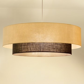 Brilagi - LED liustra ant troselio BOHO STYLE 3xE27/15W/230V skersmuo 80 cm kreminė/ruda