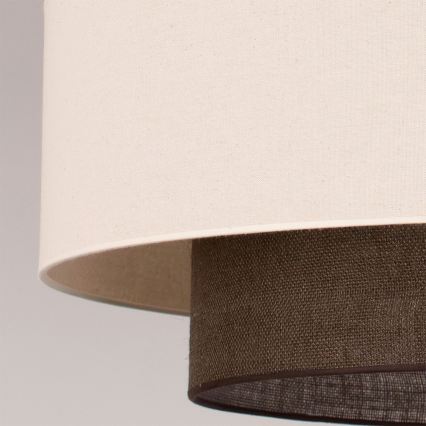 Brilagi - LED liustra ant troselio BOHO STYLE 3xE27/15W/230V skersmuo 80 cm kreminė/ruda