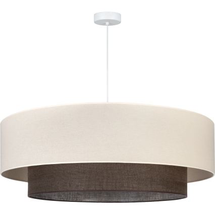 Brilagi - LED liustra ant troselio BOHO STYLE 3xE27/15W/230V skersmuo 80 cm kreminė/ruda