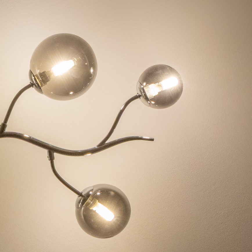 Brilagi - LED liustra ant troselio MISTEL 6xG9/3W/230V juodas chromas/dūminis