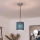Brilagi - LED liustra ant troselio NUBILA 1xE27/60W/230V skersmuo 14 cm juoda/tamsiai mėlyna