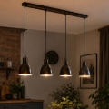 Brilagi - LED liustra ant troselio RIDDY 4xE27/60W/230V varinė/patina