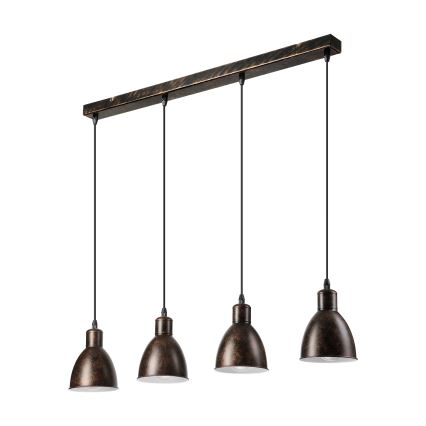 Brilagi - LED liustra ant troselio RIDDY 4xE27/60W/230V varinė/patina