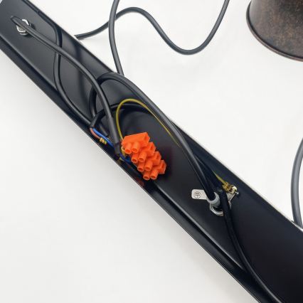 Brilagi - LED liustra ant troselio RIDDY 4xE27/60W/230V varinė/patina