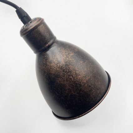 Brilagi - LED liustra ant troselio RIDDY 4xE27/60W/230V varinė/patina