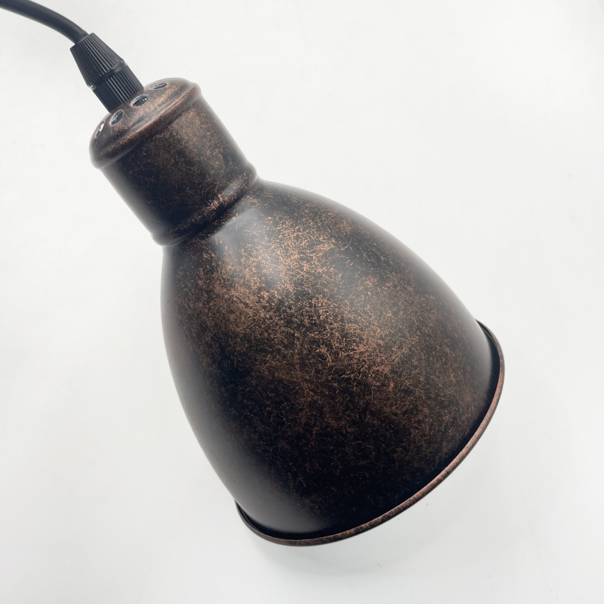 Brilagi - LED liustra ant troselio RIDDY 4xE27/60W/230V varinė/patina