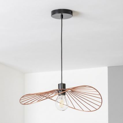 Brilagi - LED liustra ant vielos CERIA WIRE 1xE27/40W/230V 40x56 cm bronzinė