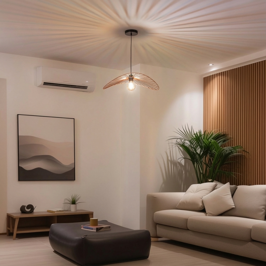 Brilagi - LED liustra ant vielos CERIA WIRE 1xE27/40W/230V 40x56 cm bronzinė