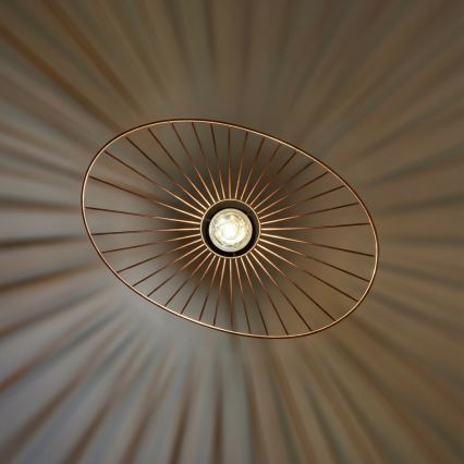 Brilagi - LED liustra ant vielos CERIA WIRE 1xE27/40W/230V 40x56 cm bronzinė