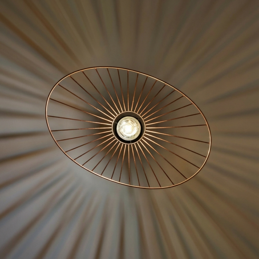 Brilagi - LED liustra ant vielos CERIA WIRE 1xE27/40W/230V 40x56 cm bronzinė