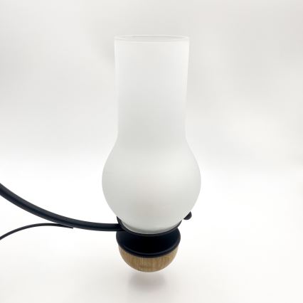 Brilagi - LED liustra su grandine COTTAGE 3xE14/40W/230V ąžuolas/juoda/balta