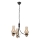 Brilagi - LED liustra su grandine COTTAGE 3xE14/40W/230V ąžuolas/juoda/dūminė smėlinė
