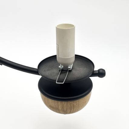 Brilagi - LED liustra su grandine COTTAGE 3xE14/40W/230V ąžuolas/juoda/dūminė smėlinė