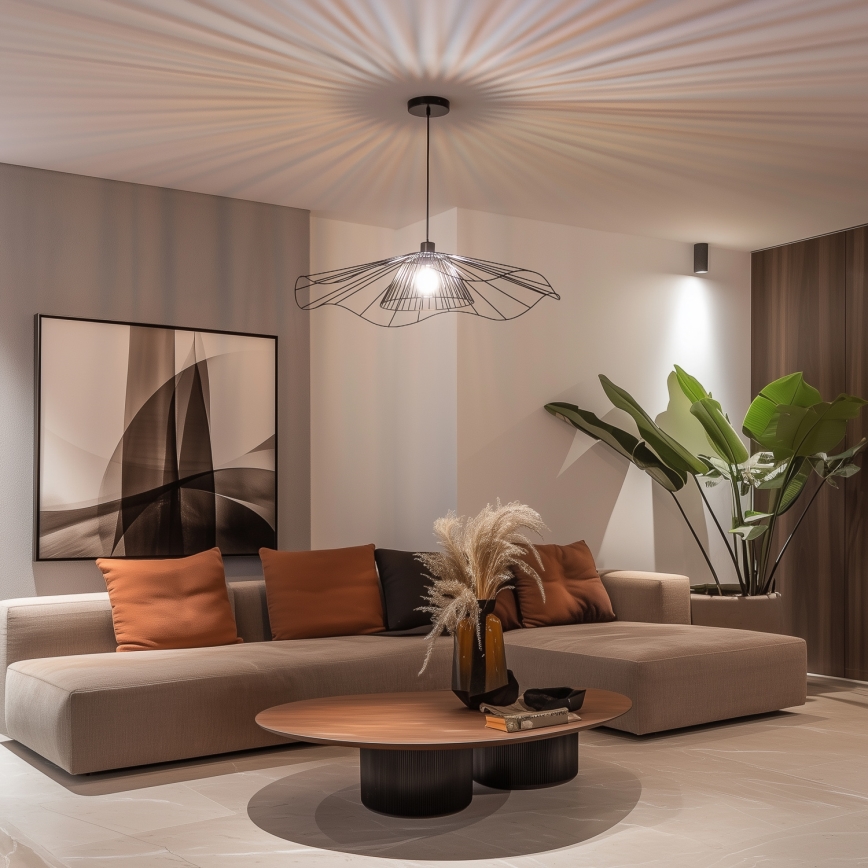 Brilagi - LED liustra su laidu CERIA WIRE 1xE27/40W/230V skersmuo 80 cm juoda