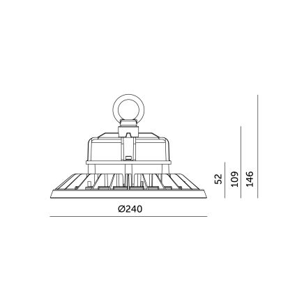 Brilagi - LED lubinis pramoninis šviestuvas TITAN PRO LED/100W/230V 4000K IP65