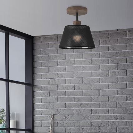 Brilagi - LED Lubinis šviestuvas ANTHONY 1xE14/60W/230V ąžuolo riešutas/juoda