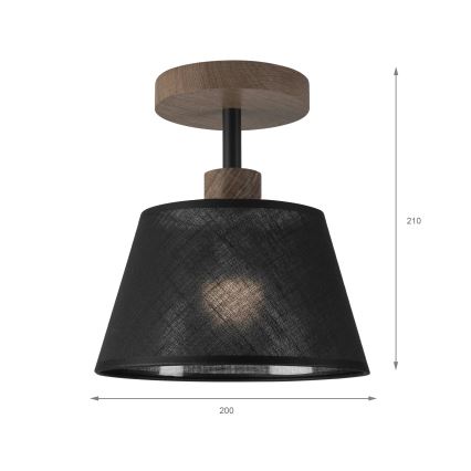 Brilagi - LED Lubinis šviestuvas ANTHONY 1xE14/60W/230V ąžuolo riešutas/juoda