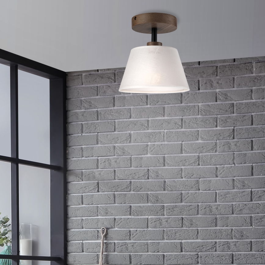 Brilagi - LED Lubinis šviestuvas ANTHONY 1xE14/60W/230V ąžuolo riešutas/balta