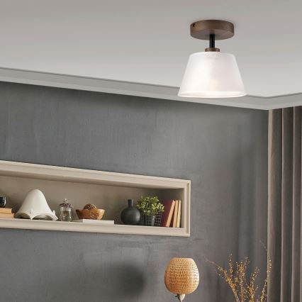 Brilagi - LED Lubinis šviestuvas ANTHONY 1xE14/60W/230V ąžuolo riešutas/balta
