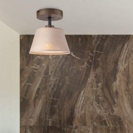 Brilagi - LED Lubinis šviestuvas ANTHONY 1xE14/60W/230V ąžuolas-riešutas/kreminė