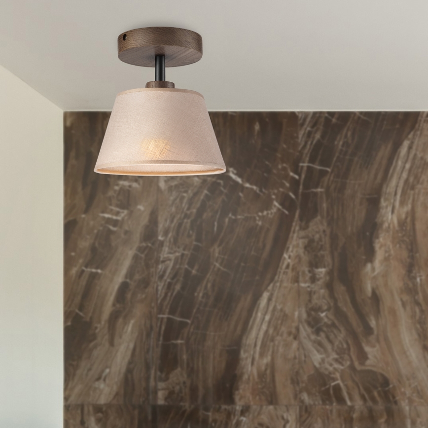 Brilagi - LED Lubinis šviestuvas ANTHONY 1xE14/60W/230V ąžuolas-riešutas/kreminė