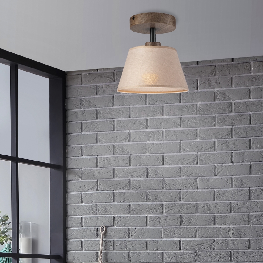 Brilagi - LED Lubinis šviestuvas ANTHONY 1xE14/60W/230V ąžuolas-riešutas/kreminė