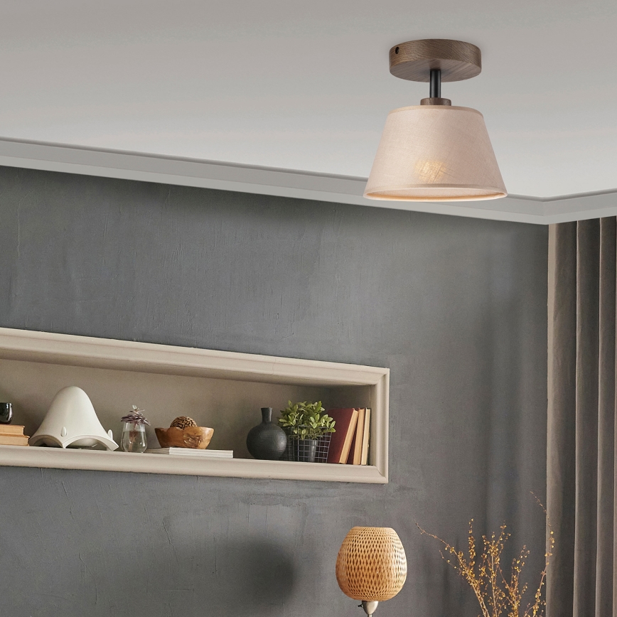 Brilagi - LED Lubinis šviestuvas ANTHONY 1xE14/60W/230V ąžuolas-riešutas/kreminė