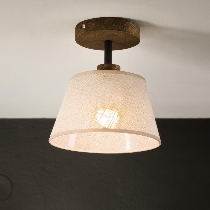 Brilagi - LED Lubinis šviestuvas ANTHONY 1xE14/60W/230V ąžuolas-riešutas/kreminė