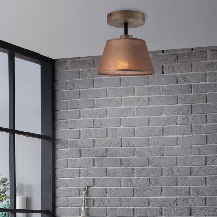 Brilagi - LED Lubinis šviestuvas ANTHONY 1xE14/60W/230V ąžuolo riešutas/ruda