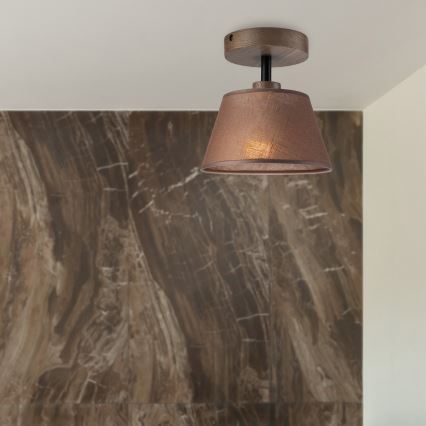 Brilagi - LED Lubinis šviestuvas ANTHONY 1xE14/60W/230V ąžuolo riešutas/ruda