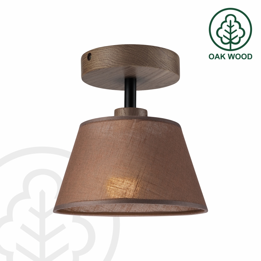 Brilagi - LED Lubinis šviestuvas ANTHONY 1xE14/60W/230V ąžuolo riešutas/ruda