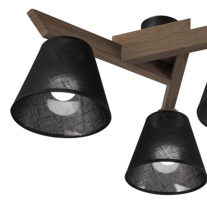 Brilagi - LED Lubinis šviestuvas ANTHONY 3xE14/40W/230V ąžuolo riešutas/juoda