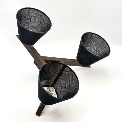 Brilagi - LED Lubinis šviestuvas ANTHONY 3xE14/40W/230V ąžuolo riešutas/juoda