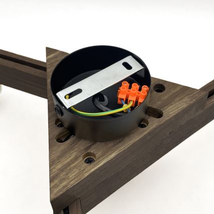 Brilagi - LED Lubinis šviestuvas ANTHONY 3xE14/40W/230V ąžuolo riešutas/juoda