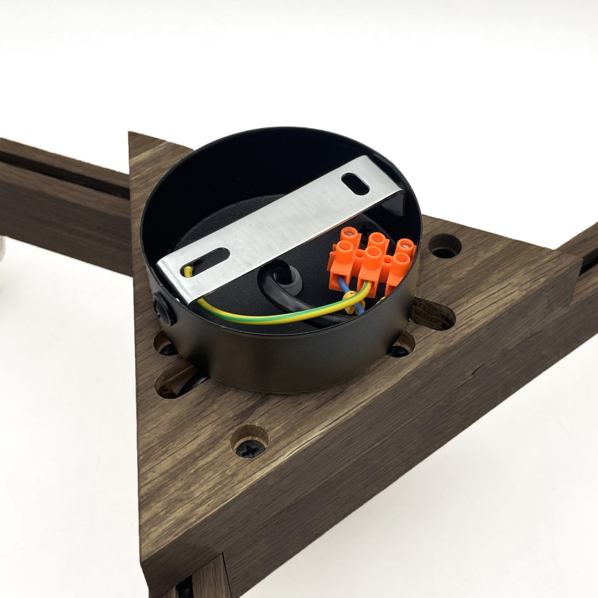 Brilagi - LED Lubinis šviestuvas ANTHONY 3xE14/40W/230V ąžuolo riešutas/juoda