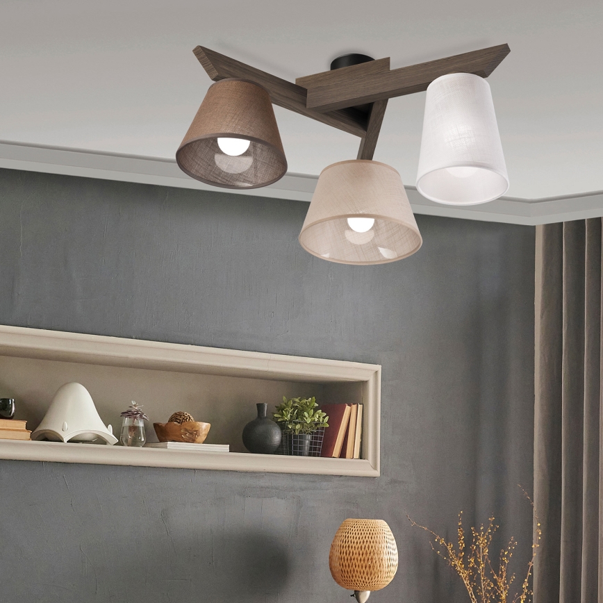 Brilagi - LED Lubinis šviestuvas ANTHONY 3xE14/40W/230V ąžuolo riešutas
