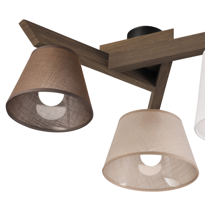 Brilagi - LED Lubinis šviestuvas ANTHONY 3xE14/40W/230V ąžuolo riešutas