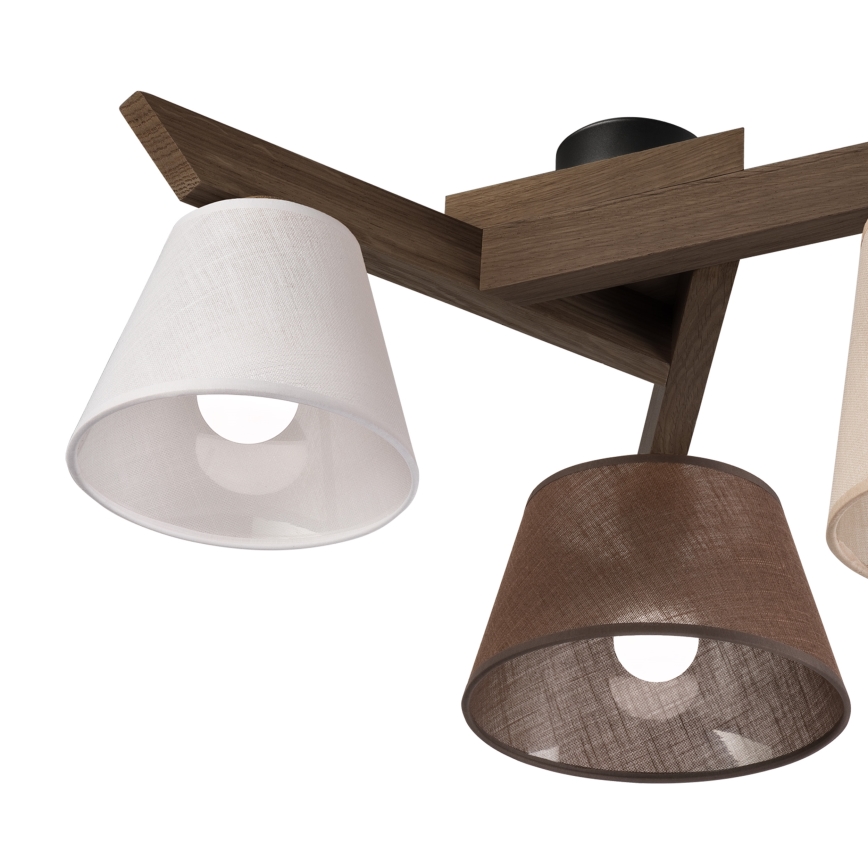 Brilagi - LED Lubinis šviestuvas ANTHONY 3xE14/40W/230V ąžuolo riešutas