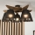 Brilagi - LED Lubinis šviestuvas ANTHONY 5xE14/40W/230V ąžuolo riešutas/juoda