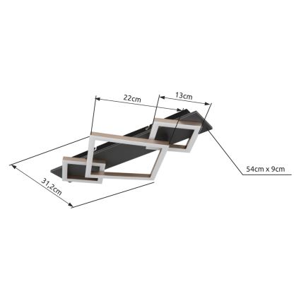 Brilagi - LED lubinis šviestuvas AXIS LED/24W/230V