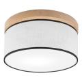 Brilagi - LED Lubinis šviestuvas BELLADONNA 1xE27/15W/230V diametras 30 cm balta/ąžuolas