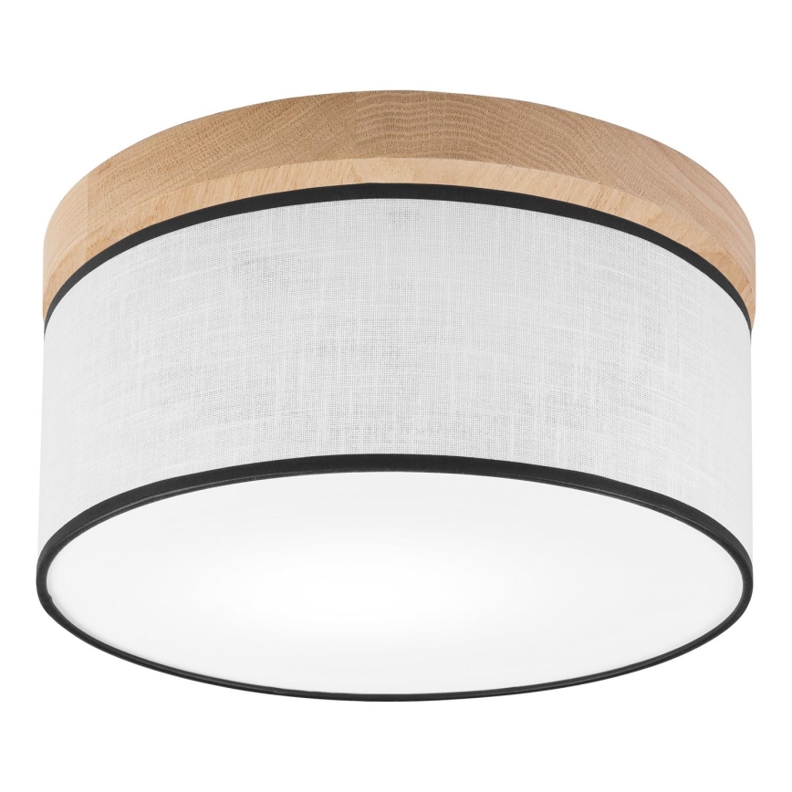 Brilagi - LED Lubinis šviestuvas BELLADONNA 1xE27/15W/230V diametras 30 cm balta/ąžuolas