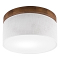 Brilagi - LED Lubinis šviestuvas BELLADONNA 1xE27/15W/230V diametras 30 cm balta/ąžuolas vyšnia