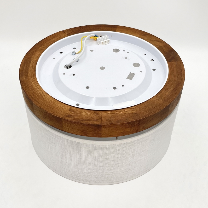 Brilagi - LED Lubinis šviestuvas BELLADONNA 1xE27/15W/230V diametras 30 cm balta/ąžuolas vyšnia