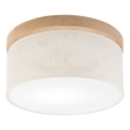 Brilagi - LED Lubinis šviestuvas BELLADONNA 1xE27/15W/230V diametras 30 cm kreminė/ąžuolas