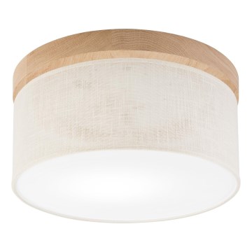 Brilagi - LED Lubinis šviestuvas BELLADONNA 1xE27/15W/230V diametras 30 cm kreminė/ąžuolas