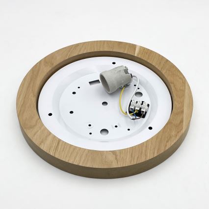 Brilagi - LED Lubinis šviestuvas BELLADONNA 1xE27/15W/230V diametras 30 cm kreminė/ąžuolas